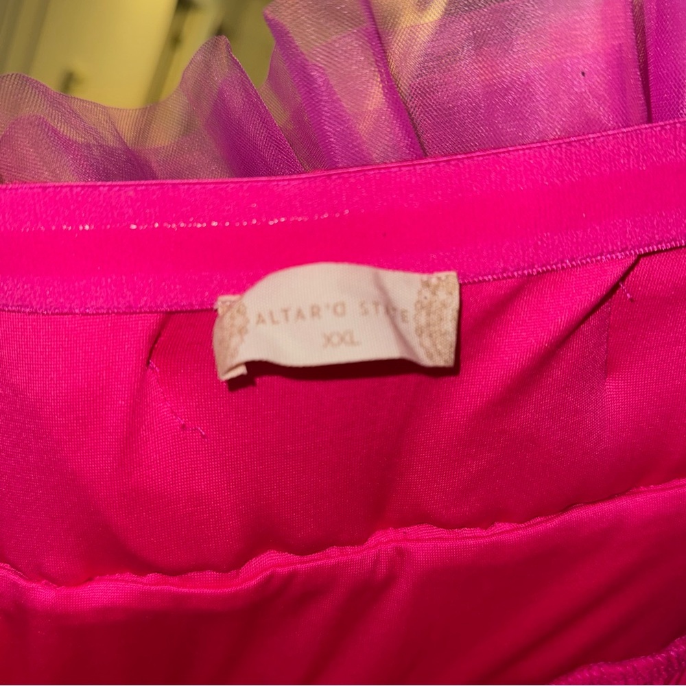 Altar'd State Fuchsia Ruffled Party Dress - Picture 3 of 4